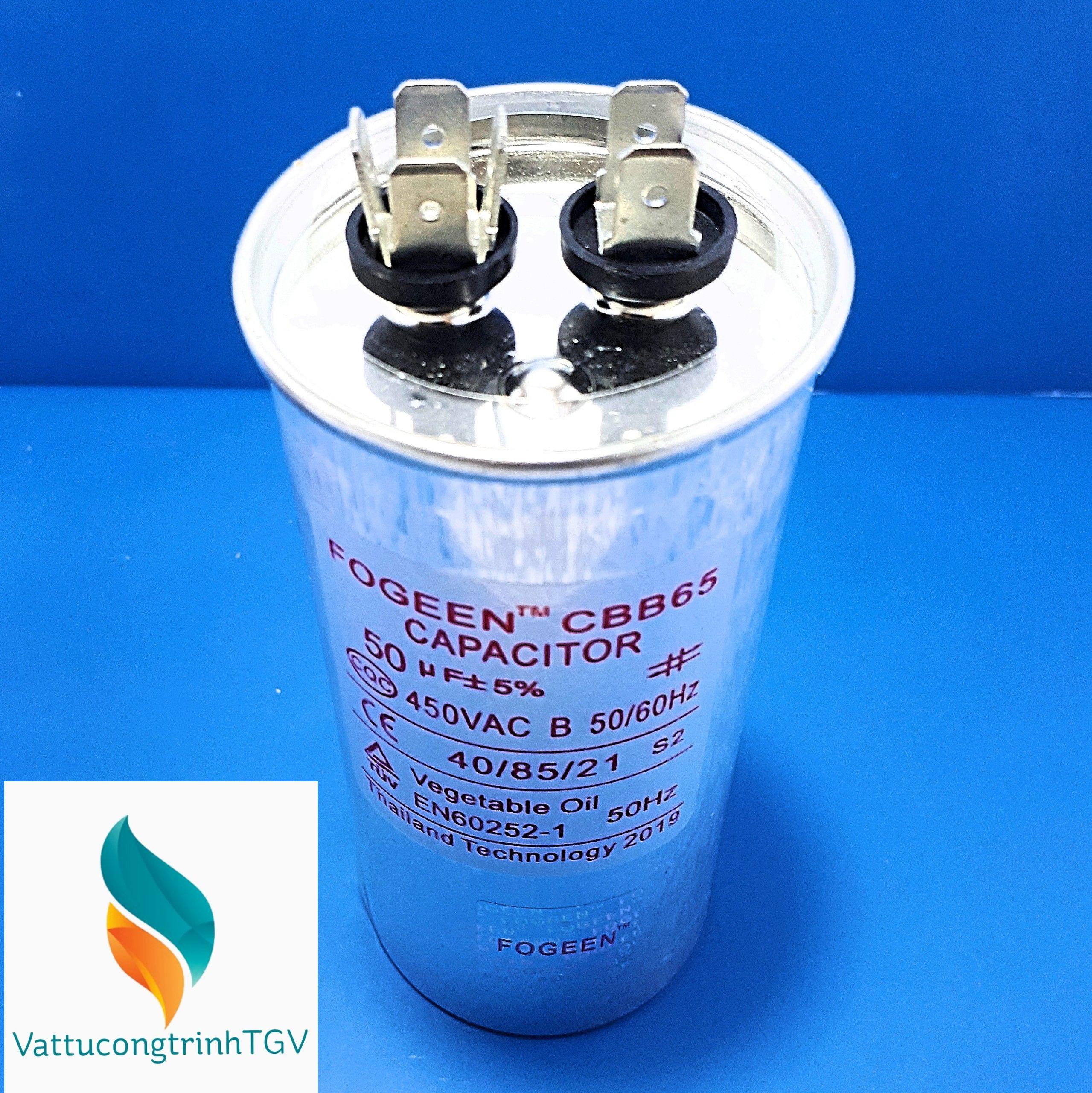 Tụ điều hòa 2 chân FOGEEN CBB65 50uF+5%