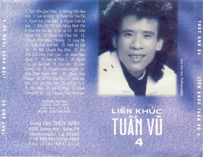 Bộ 5 đĩa cd nhạc Liên Khúc Tuấn vũ (phôi đĩa nhật )