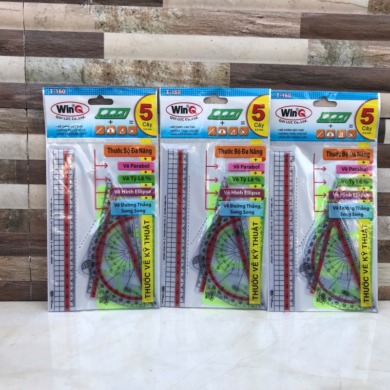 Bộ thước kẻ - Bộ 5 cây Win [ VPP Trí Đức ]
