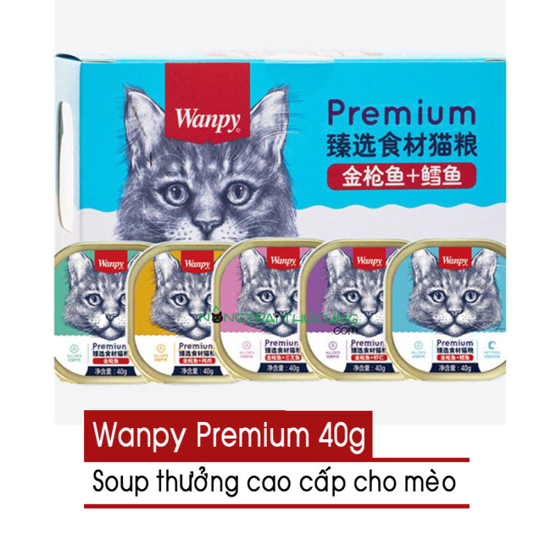Pate - Thức ăn ướt Wanpy cao cấp cho mèo - Wanpy Premium hộp 40g - [Nông Trại Thú Cưng]