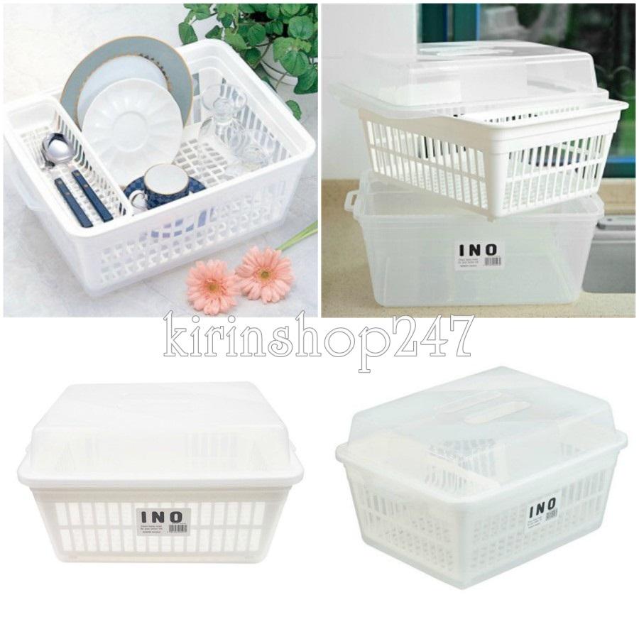 Giá úp bát đĩa có nắp Inomata Nhật Bản