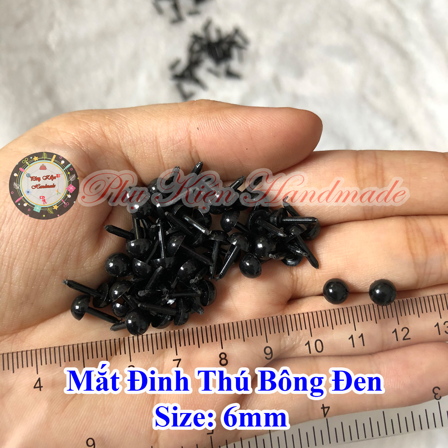 Mắt đinh thú bông đen 6k/10 cặp