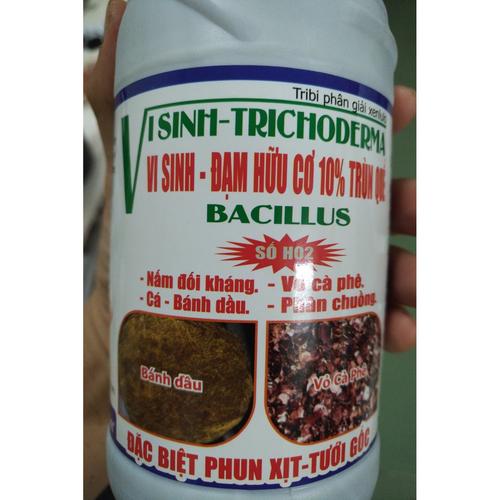 Chế phẩm vi sinh worm trichoderma bacillus nấm đối kháng chai 500ml