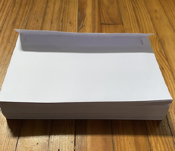 Bao thư trắng 12 x 22cm (Xấp/100 tờ)!