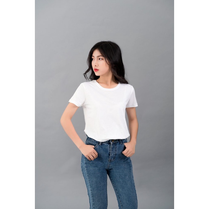 áo thun trơn cổ tròn