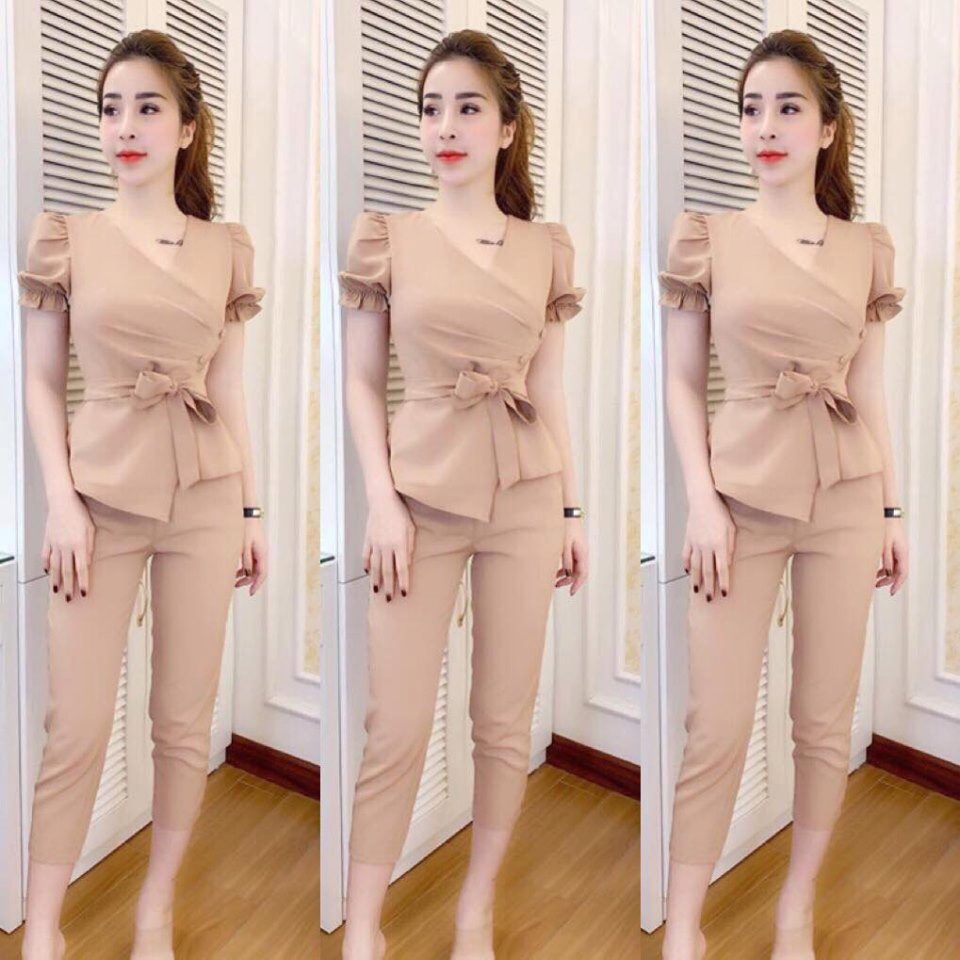 [HCM]SET BỘ THỜI TRANG THẮT NƠ EO DỄ THƯƠNG