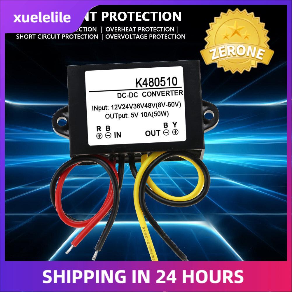 DC-DC 12V/24V/36V/48V to 5V 10A Buck Converter Step Down Power Supply Module