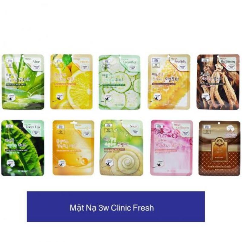 Combo 10 Mặt nạ dưỡng da 3W CLinic Fresh Mask Sheet 23ml x10 giá rẻ