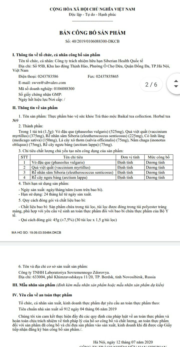 Trà thảo mộc ổn định đường huyết N°9