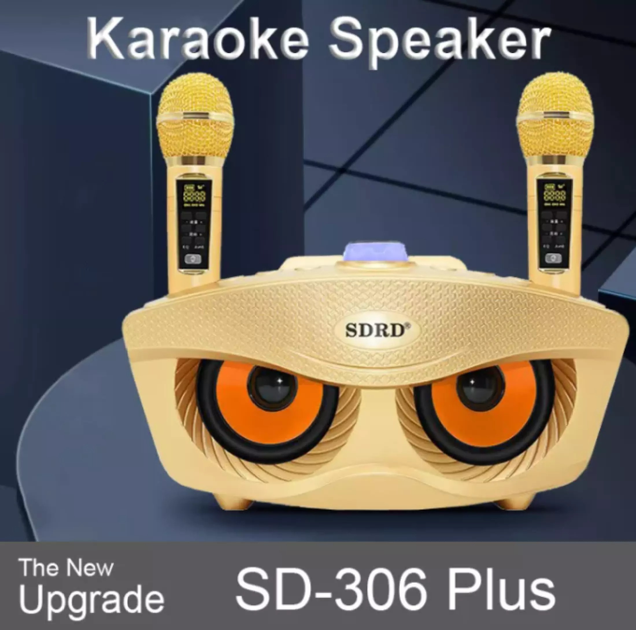 Micro Karaoke Bluetooth Hình Mắt Cú Loa Mắt Cú Tặng Kèm 2 Micro Không Dây Sd306 Cao Cấp Kiểu Dáng Đẹp Phù Hợp Với Mọi Không Gian ngoài trời trong nhà đi du lịch gọn gàn dể mang theo Laz Police
