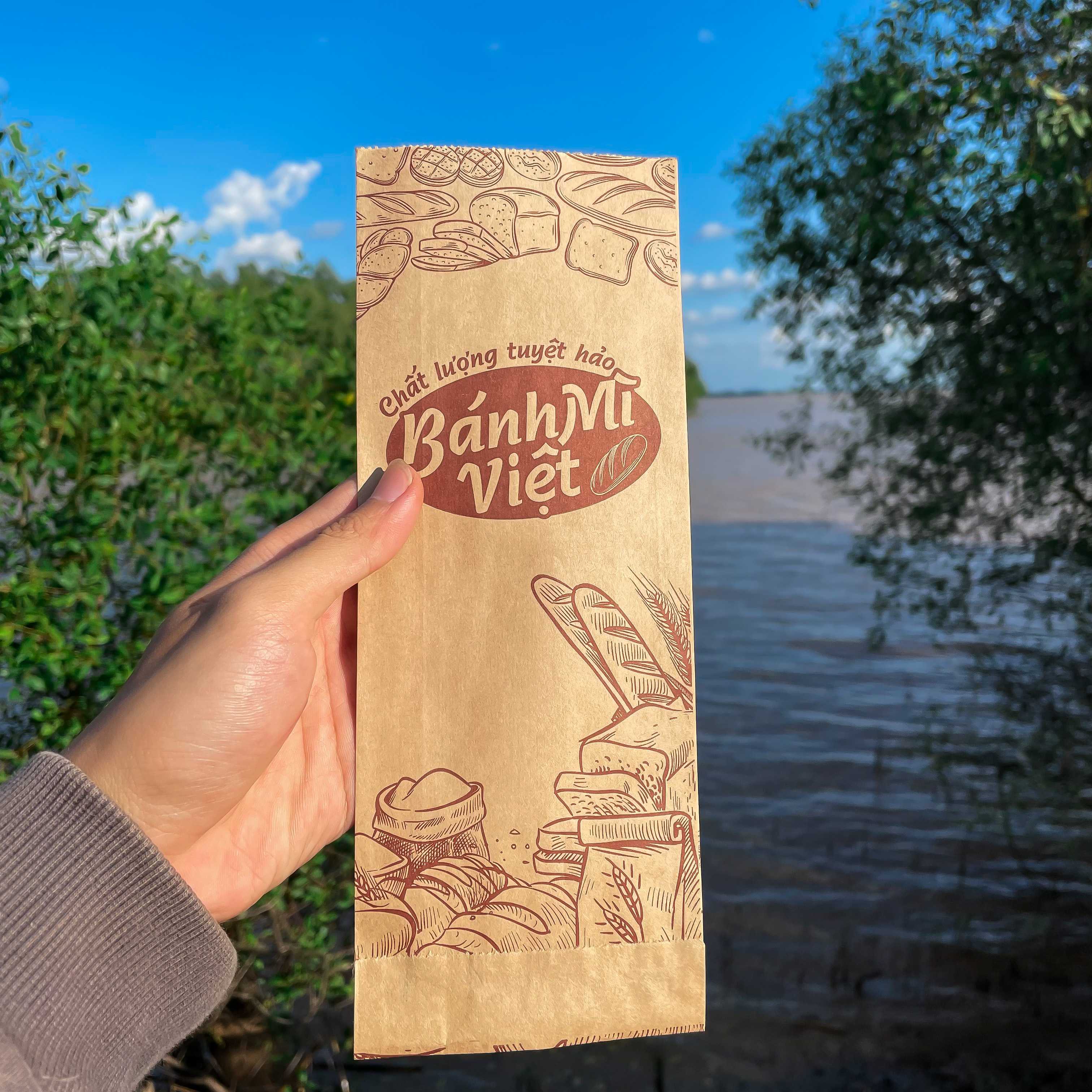 Túi Đựng Bánh Mì Việt Nâu 1000 Túi