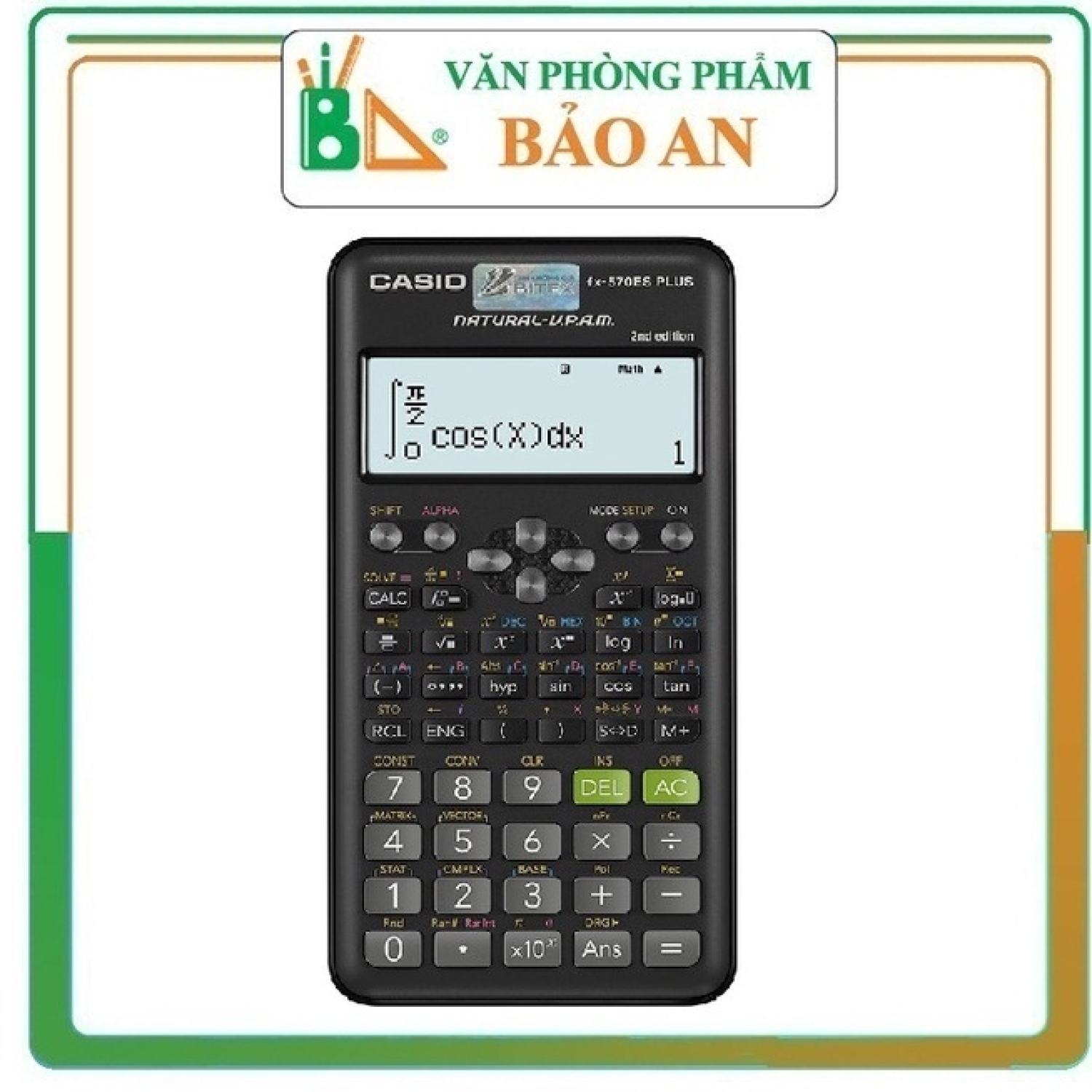 Máy tính CASIO Fx 570ES PLUS 51405 .Chuyên dụng cho học sinh cấp 3 với 417 chức năng