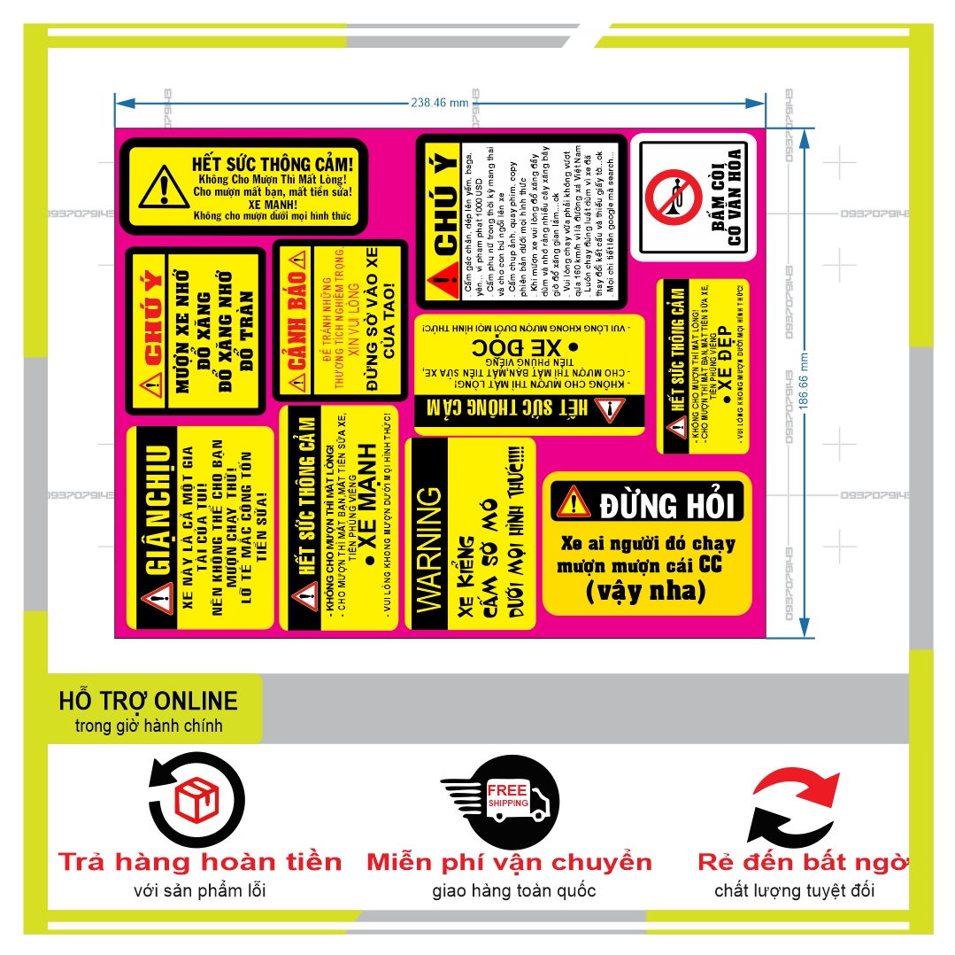 LOGO STICKER CẢNH BÁO GIẬN CHỊU MẪU 2