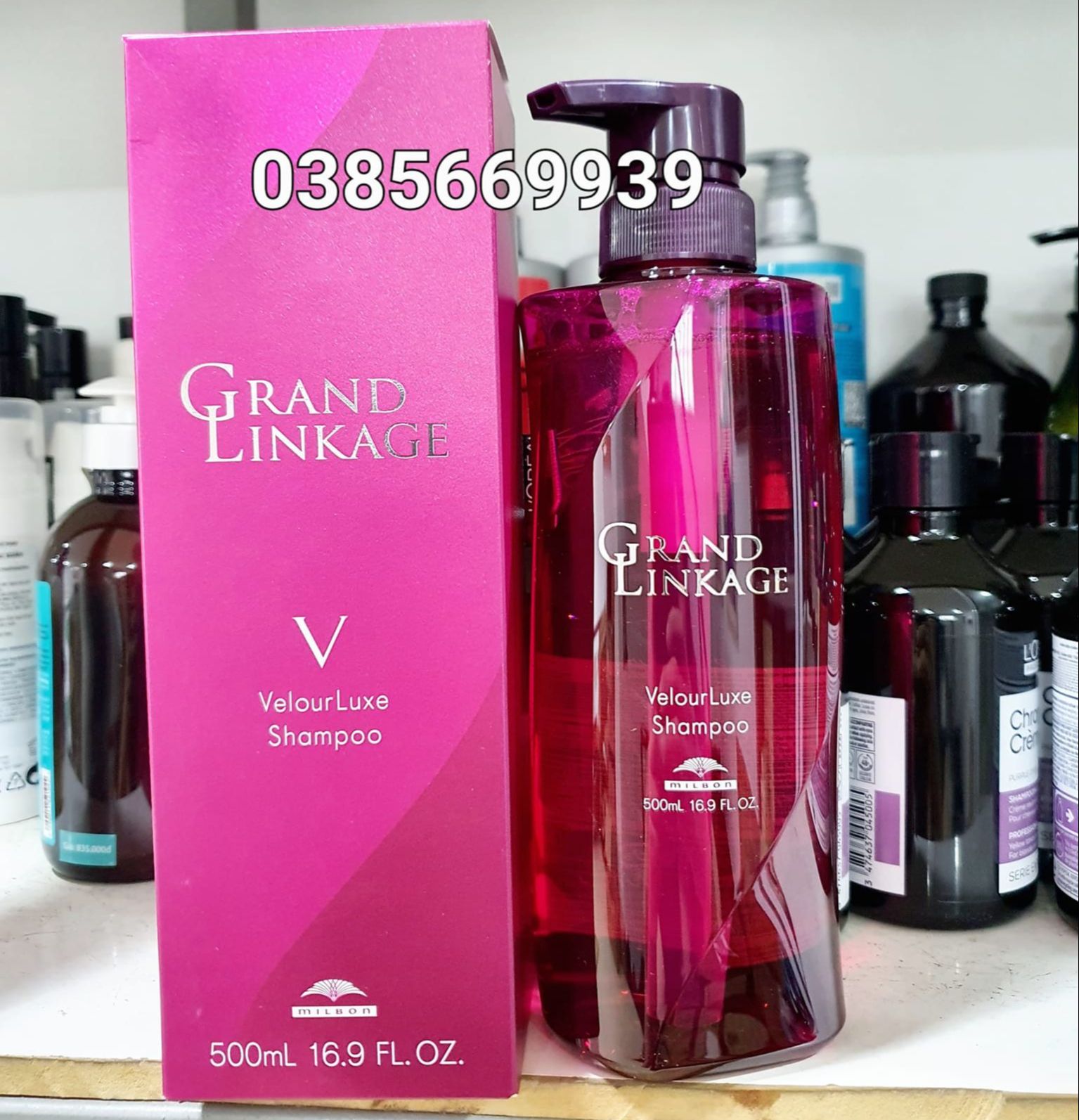 Milbon grand linkage velourluxe shampoo new 500ml