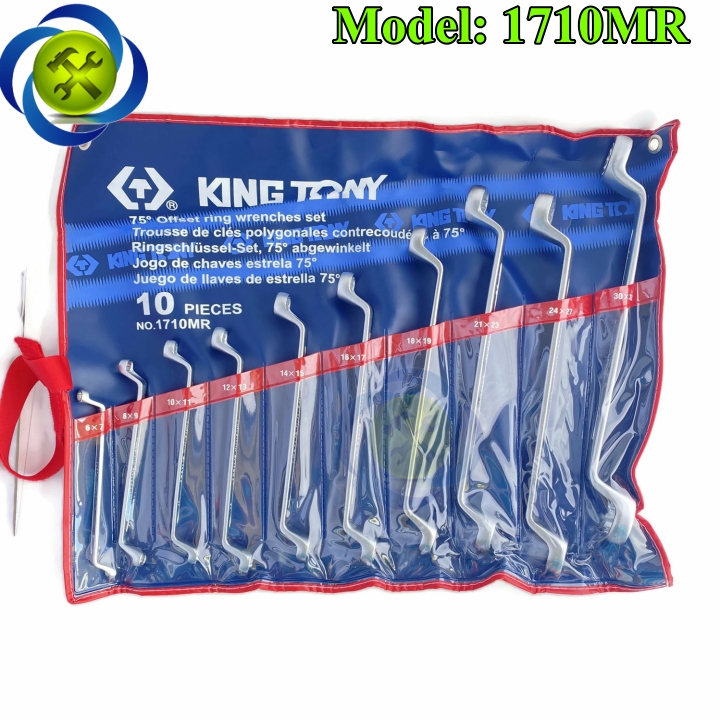 Bộ cờ lê 2 đầu tròng kingtony 1710mr 10 cây từ 6-32mm