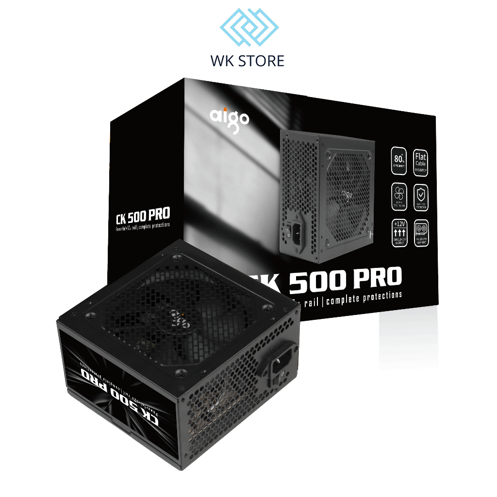 Nguồn Máy Tính AIGO CK500 PRO 500W CST (Mới, BH 36T)