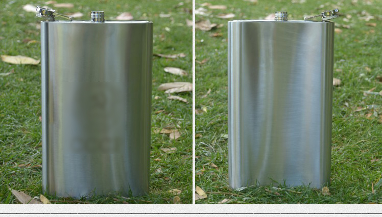 Bình inox đựng rươu truyền thống 64 oz 2L bao da cá tính