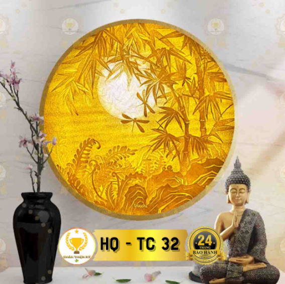 [ Xưởng Tuyển Đại Lý ] Đèn Thờ Hào Quang Trúc Chỉ In TC-32