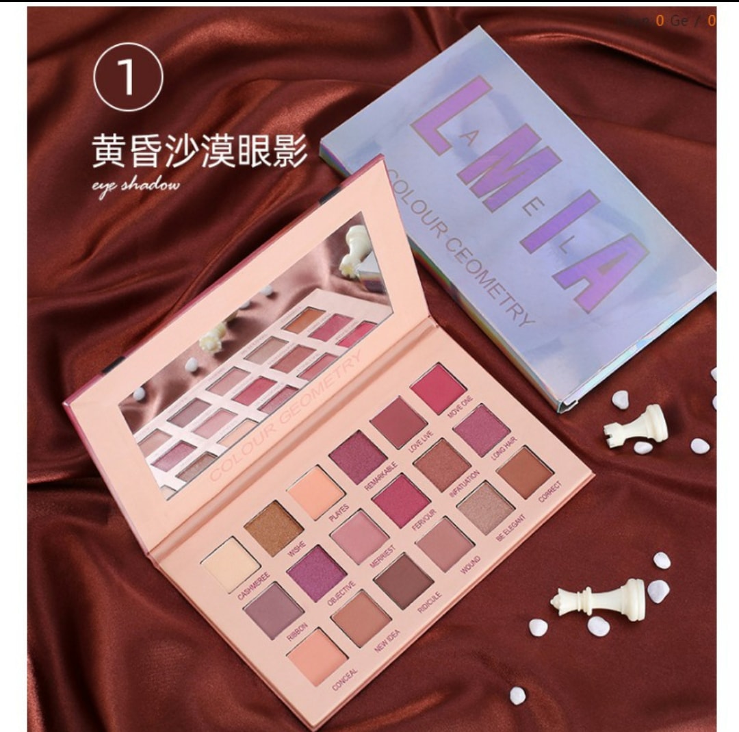 [HCM]Bảng Phấn Mắt New Nude Lameila Colour Geometry 18 Ô