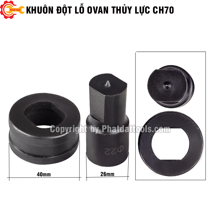 Khuôn đột lỗ OVAN cho máy đột lỗ thủy lực CH70 - Khuôn đột siêu cứng Khuôn vuông, khuôn chữ nhật