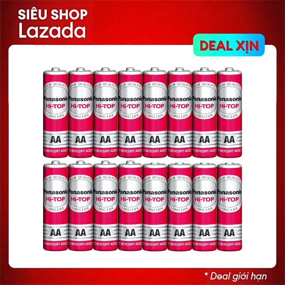 Bộ 16 pin aa panasonic r6dt high quality - pin tiểu, không chảy nước