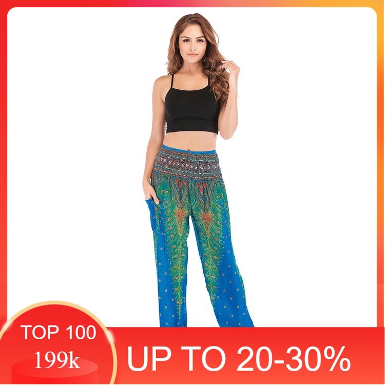 Quần alibaba, yoga, harem, boho mặc nhà, thể thao H00109