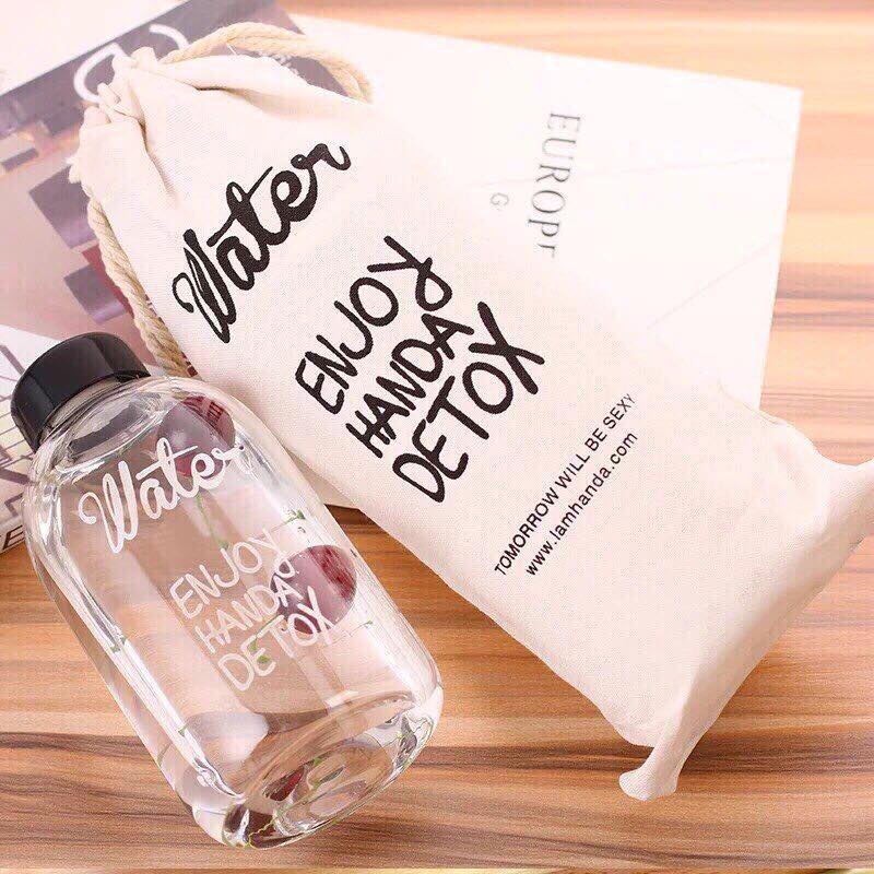 Bình nước Detox loại 1 lít có túi đựng
