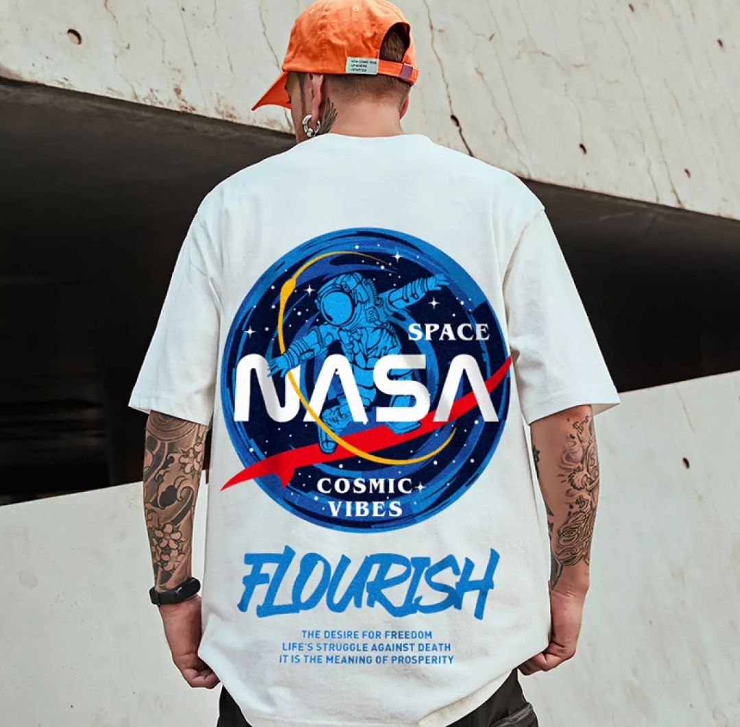 XẢ HÀNG - ĐỒNG GIÁ 19K Áo Thun Nam Nữ Unisex Form Rộng In Hình NASA độc đẹp, Vải Dày Mịn, Thiết Kế Thời Trang, Đường May Sắc Sảo