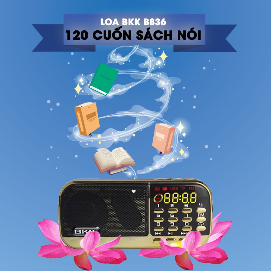 Loa Pháp Thoại 120 Cuốn Sách Nói BKE (KÈM LOA + Thẻ nhớ + SÁCH )
