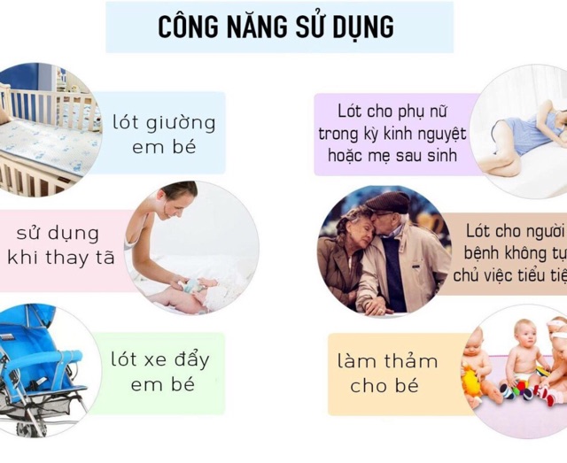 Tấm Lót Chống Thấm 4 Lớp Cho Bé