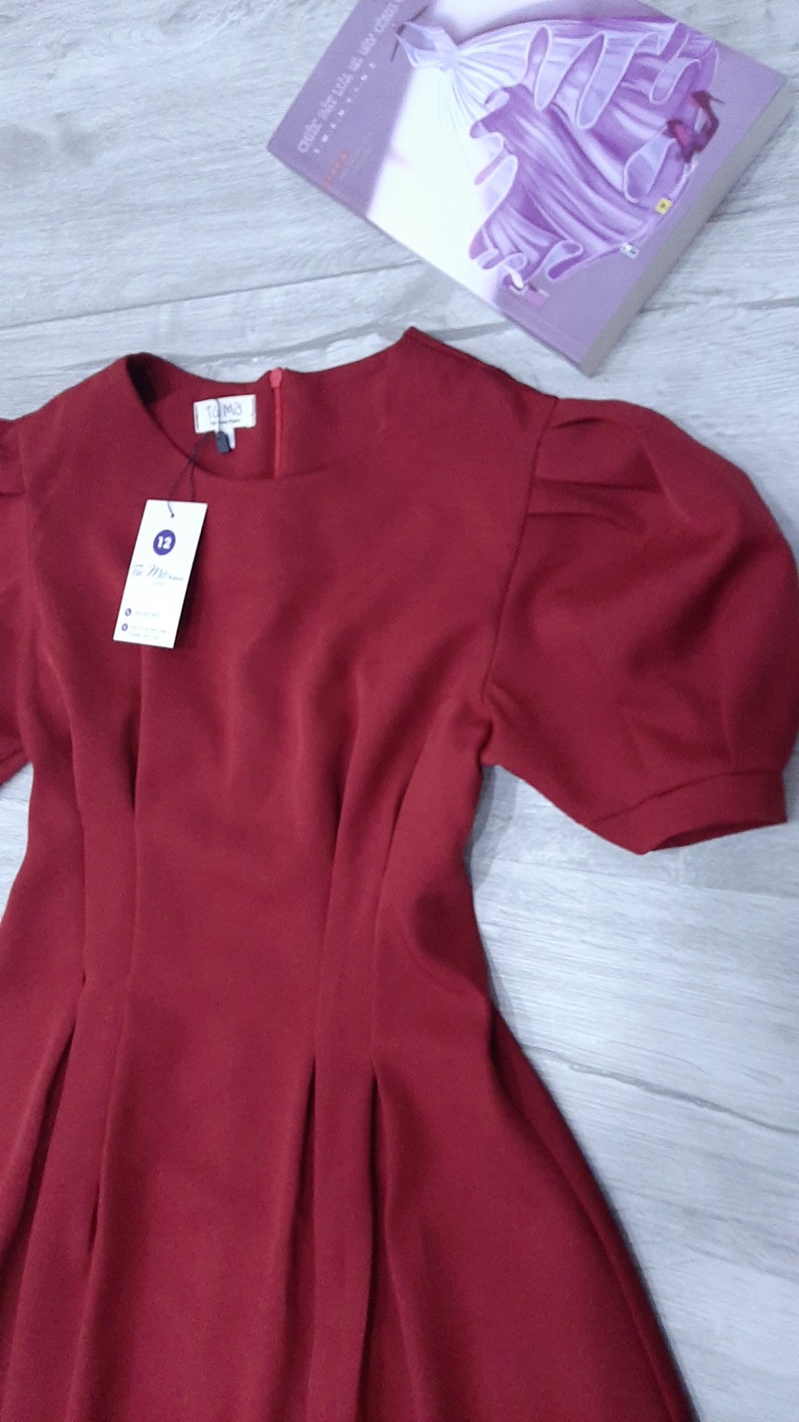 ĐẦM  TAY PHỒNG HALA BIG SIZE - MÀU ĐỎ