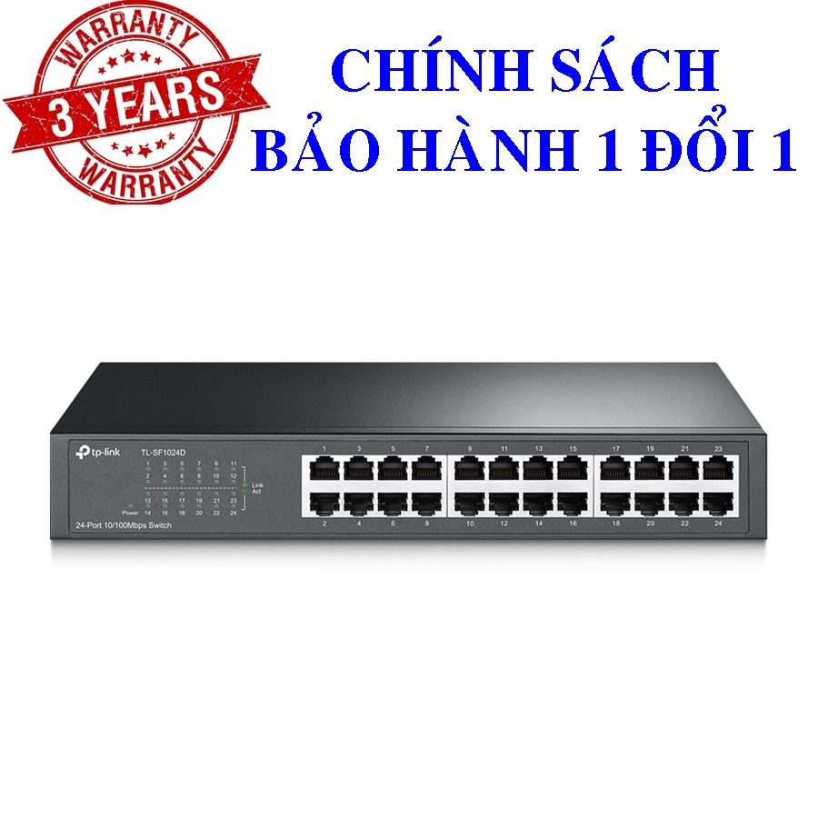 Switch ( Bộ Chia Tín Hiệu ) 10/100Mbps 24 port TP-Link - TL-SF1024D - Tem FPT phân phối