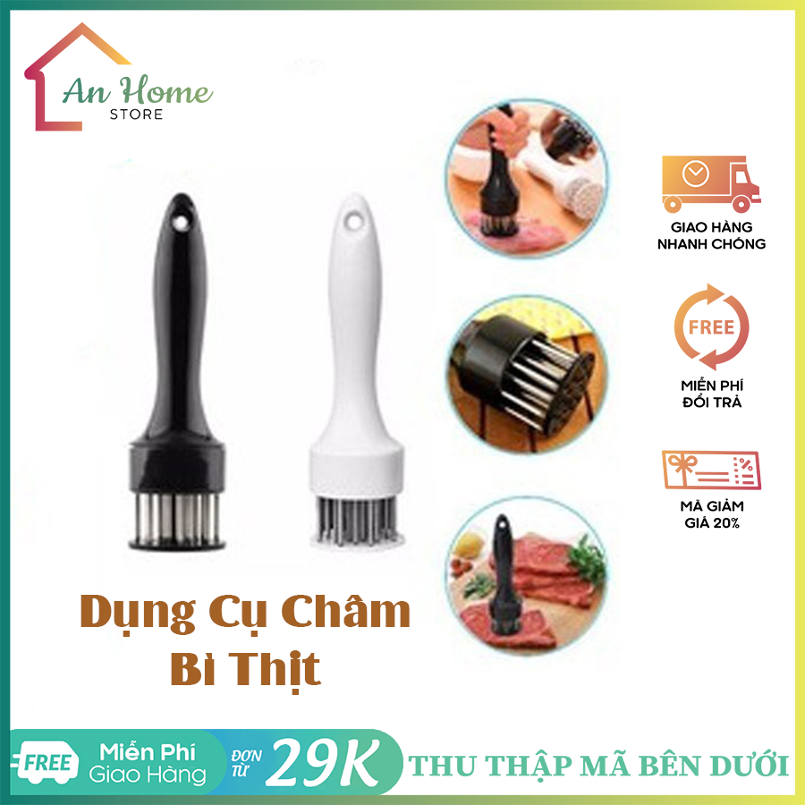 Dụng cụ làm mềm thịt chế biến món ăn anhome, dụng cụ châm bì, xăm đâm bì thịt tiện lợi