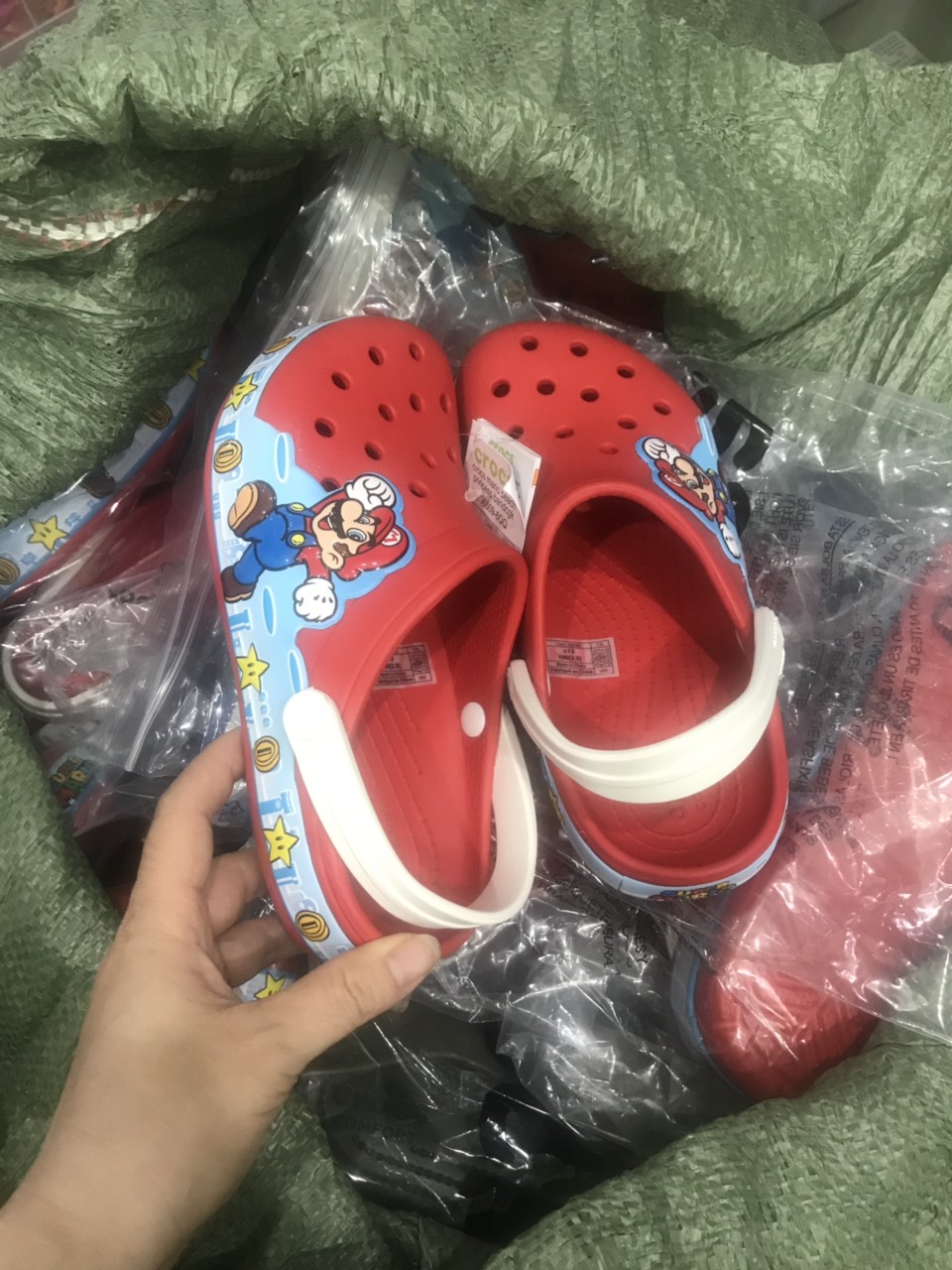 SỤC CROCS TRẺ EM- IN HÌNH NHÂN VẬT MARIO 3D