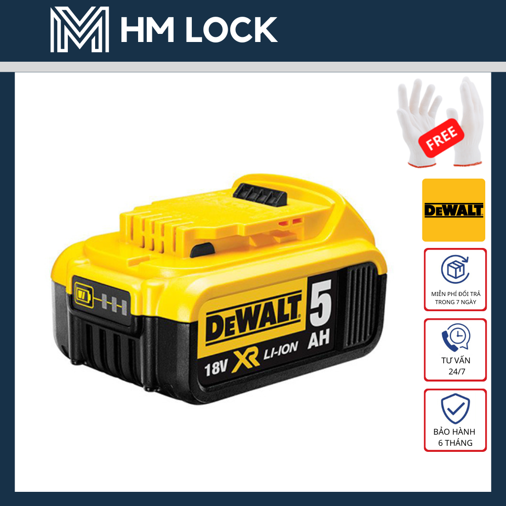 Pin 18v/20v max dewalt 2ah, 3ah, 4ah, 5ah - sạc pin dewalt 10.8-18v - hàng chính hãng