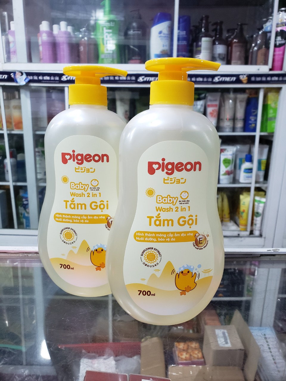 Sữa Tắm Gội Pigeon Hoa hướng dương vàng 700ml