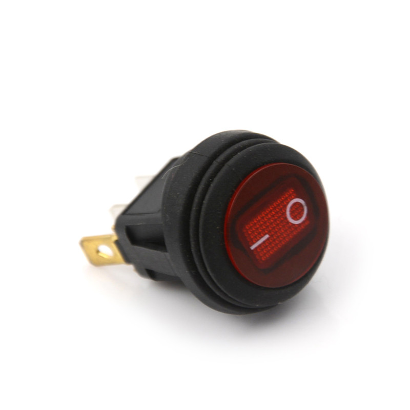 Hitn công tắc bật/tắt tròn chống nước công tắc bật/tắt cho xe ô tô thuyền spst marine 12v