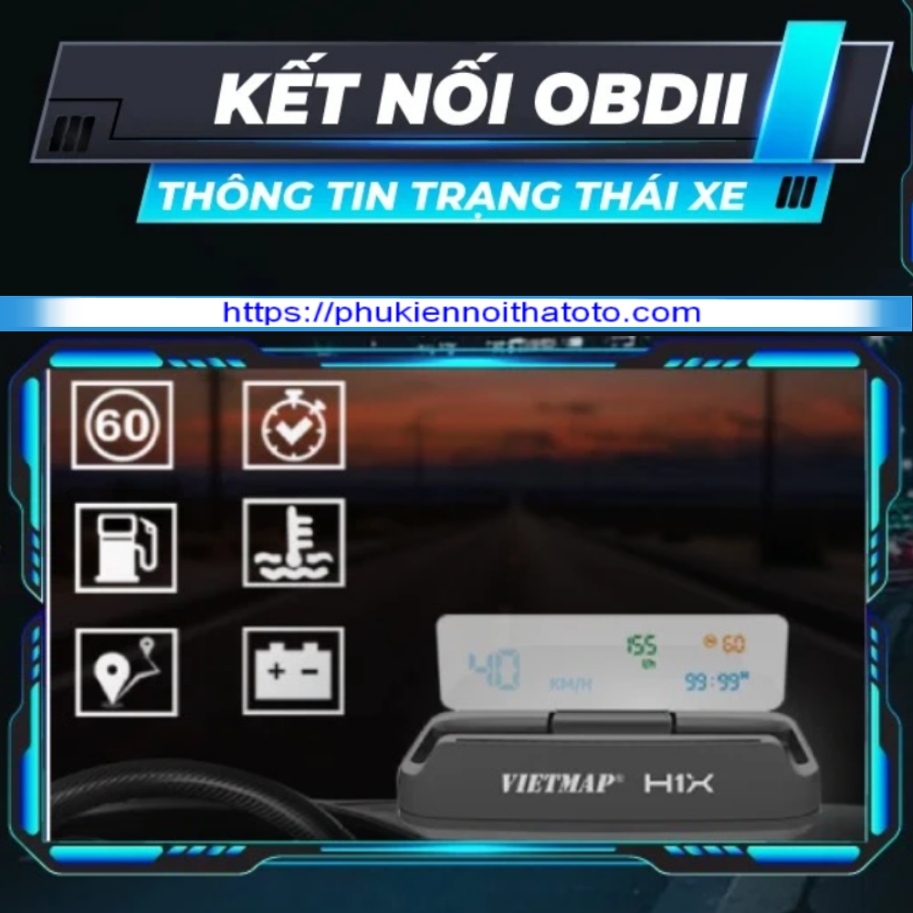 Hud Hiển Thị Kính Lái Vietmap H1X