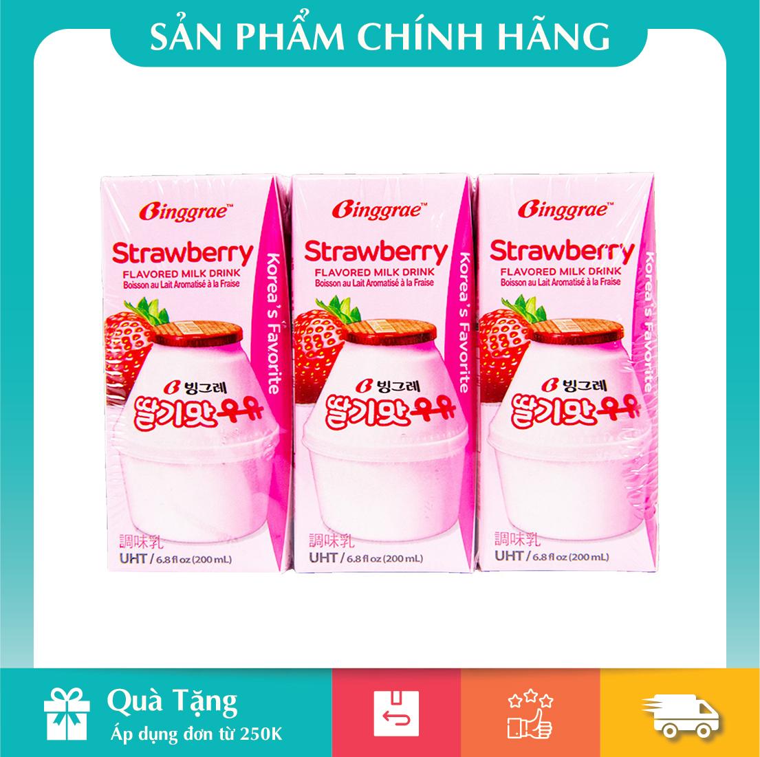 Sữa Dâu Binggrae 1 hộp