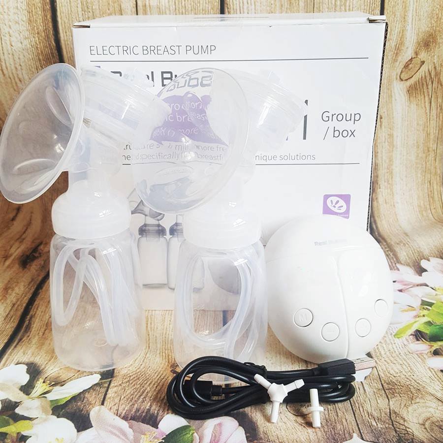Máy hút sữa điện đôi REAL BUBEE chính hãng ( Có 2 Núm ti và tem 3D của hãng )