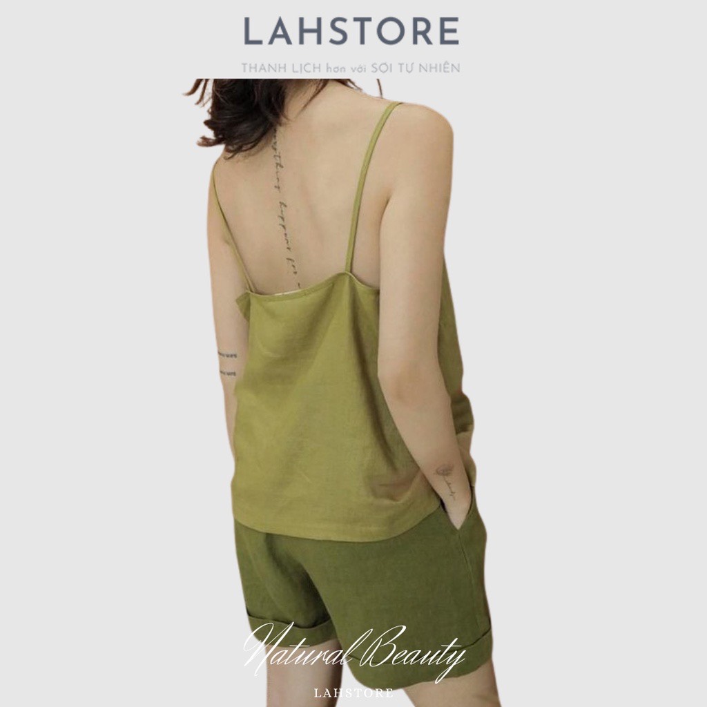 Áo 2 dây nữ SLINEN linen tưng cao cấp mềm mát thiết kế basic (Trắng)