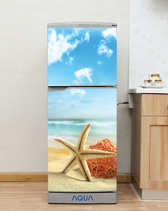 Decal dán trang trí tủ lạnh sao biển