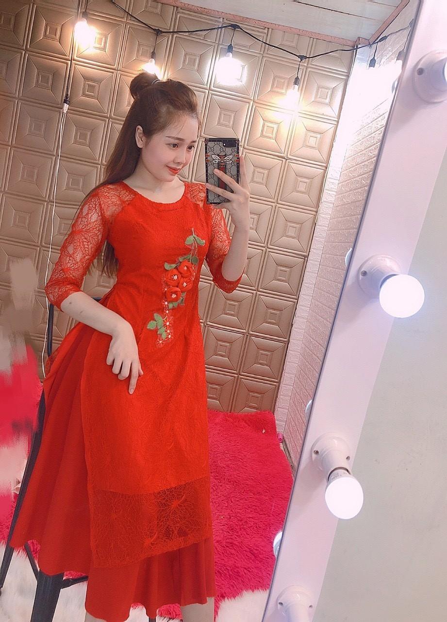 SET ÁO DÀI CÁCH TÂN KÈM CHÂN VÁY XINH XINH
