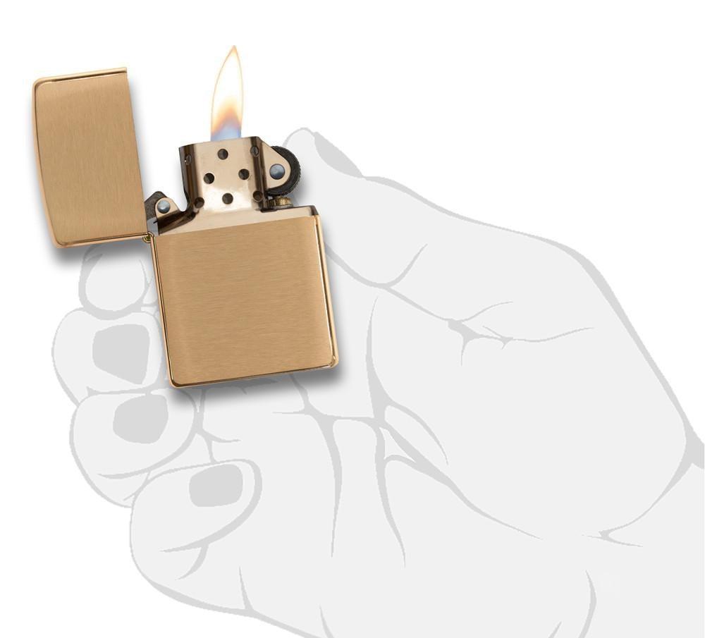 Bật lửa Zippo Brushed Brass Solid 204B