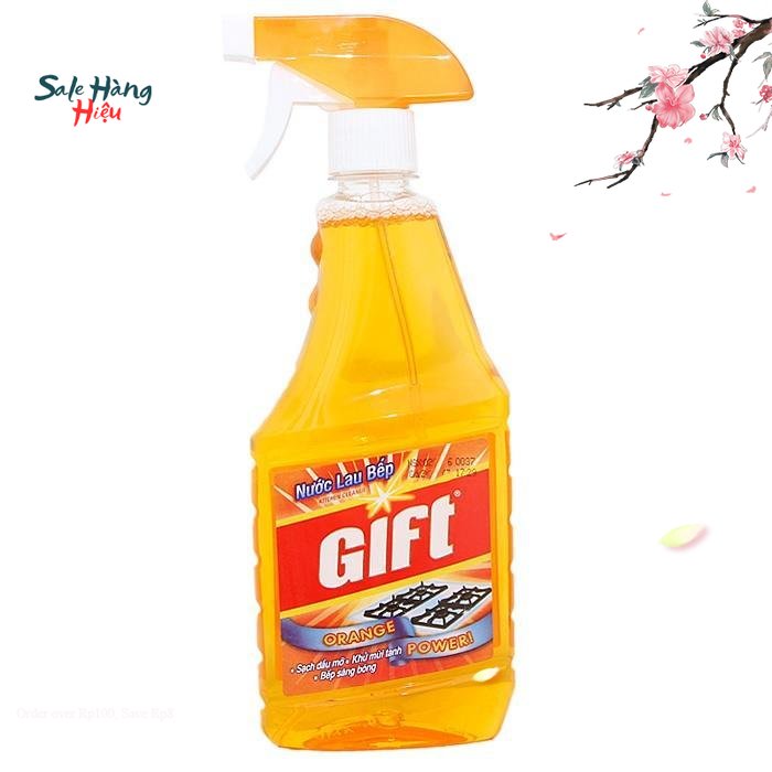 [HCM] Chai ước lau bếp Gift (520ml) Hương cam