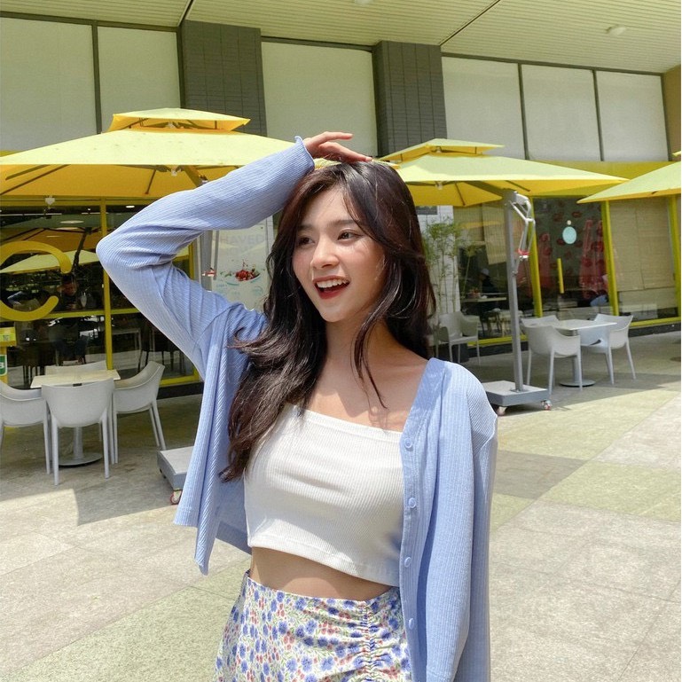 SET 2 MÓN ÁO CROPTOP GÂN TAY DÀI