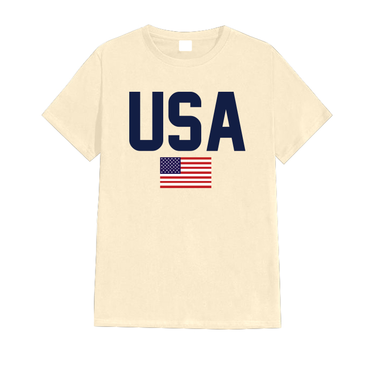 Áo thun nam nữ cổ tròn usa tay ngắn vải thun 100% cotton mền mịn