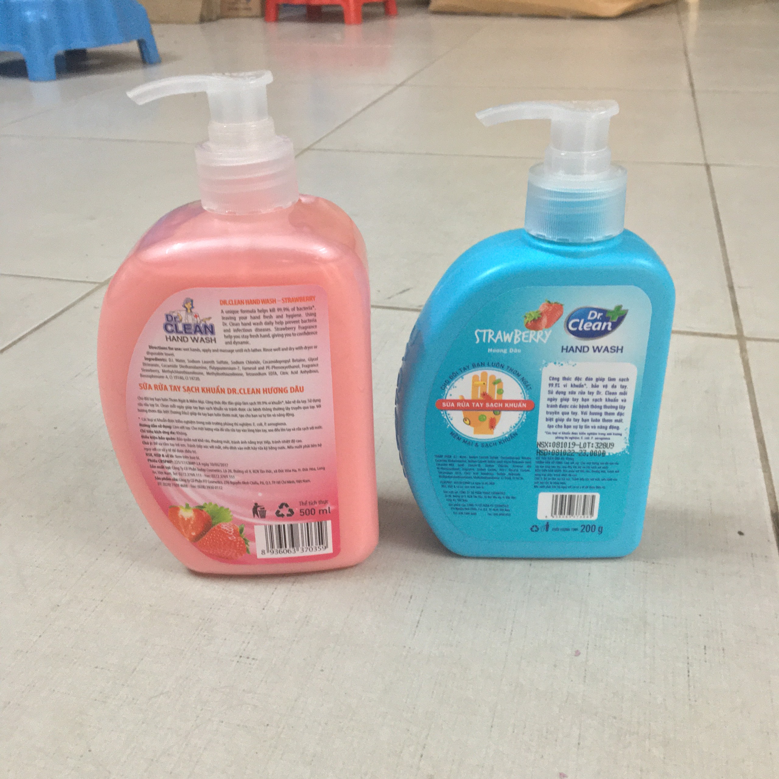 Sữa rửa tay Dr.clear 200 ml Hương dâu