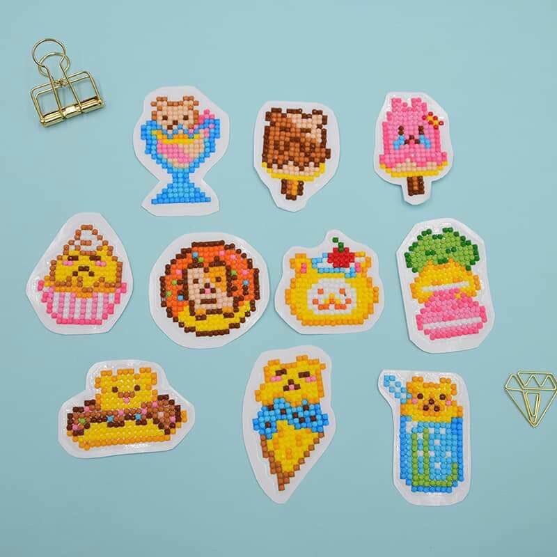 [MUA 2 GIẢM 5%]Tranh đính hạt đá sticker 3D mini siêu hạt dẻ cho bé