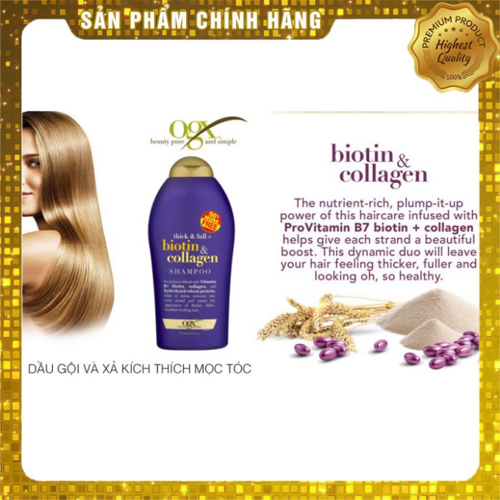 💖💖💖Cặp Dầu Gội BIOTIN Tím BỘ DẦU GỘI 577ML + Xả 577ML BIOTIN💖💖💖